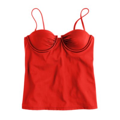Ruched underwire swing top