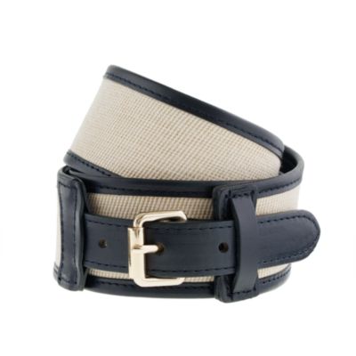 Canvas and leather belt