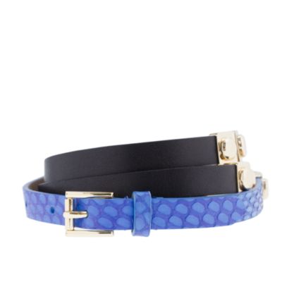 Mixed leather rivet belt