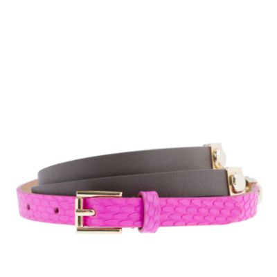 Mixed leather rivet belt