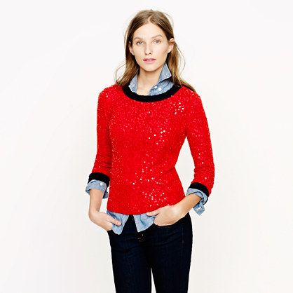 Scattered sequin sweater