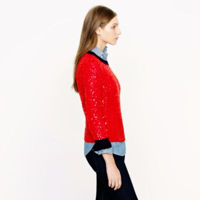 Scattered sequin sweater