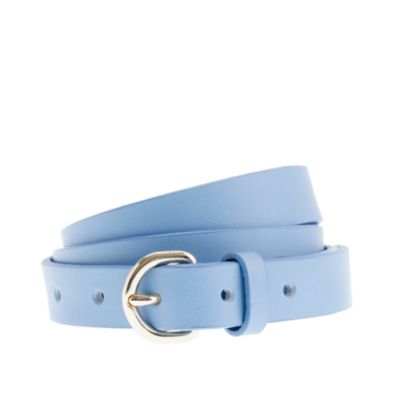 Leather round-buckle belt
