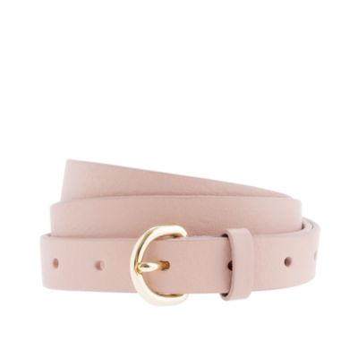 Leather round-buckle belt