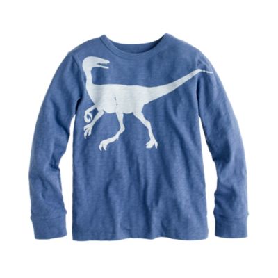 Boys' long-sleeve dinosaur tee