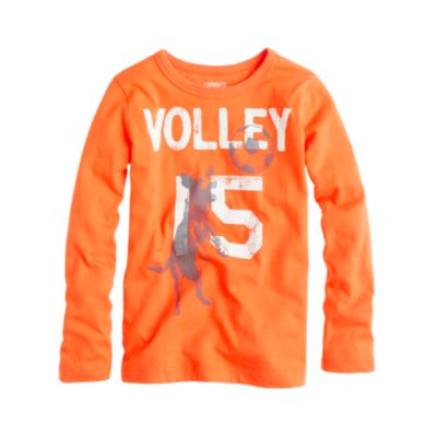 Boys' long-sleeve volley dog tee
