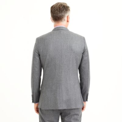 Ludlow suit jacket with double vent in Italian wool flannel