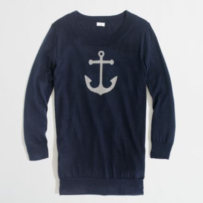Factory intarsia Charley sweater in anchor