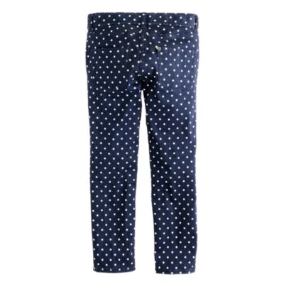 Girls' toothpick jean in polka dot