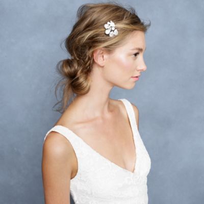 Mini crystal garland comb