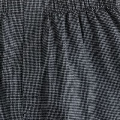 Flannel boxers in houndstooth