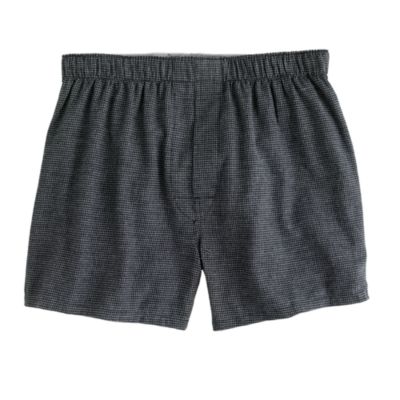 Flannel boxers in houndstooth