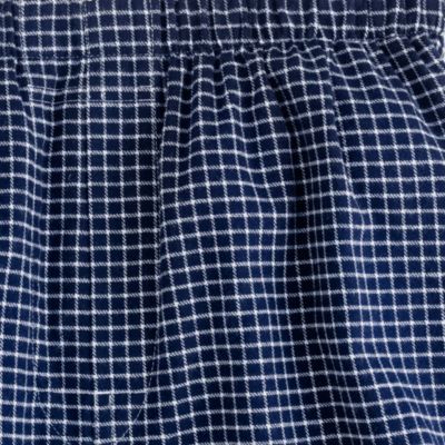 Flannel boxers in navy check
