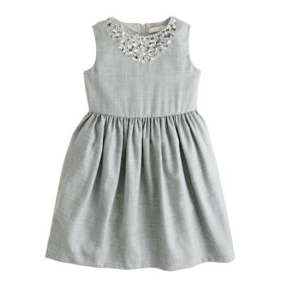 Girls' wool flannel bib necklace