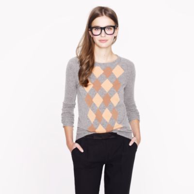 Collection cashmere argyle sweater