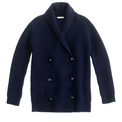 Girls' shawl-collar sweater-jacket