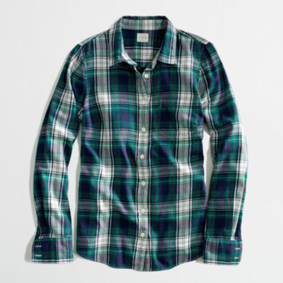 Factory classic button-down shirt in flannel
