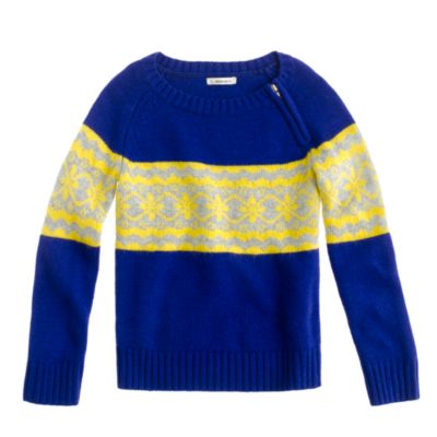 Girls' Fair Isle stripe sweater