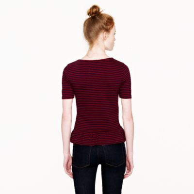 Peplum stripe top