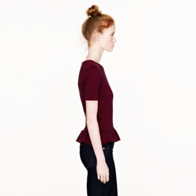 Peplum stripe top