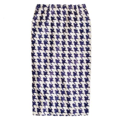 Collection No. 2 pencil skirt in houndstooth sequin