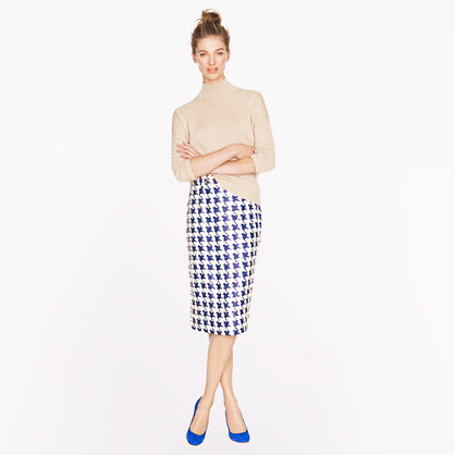 Collection No. 2 pencil skirt in houndstooth sequin