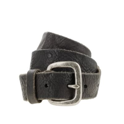 Distressed denim belt