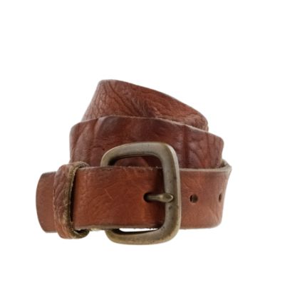 Distressed denim belt