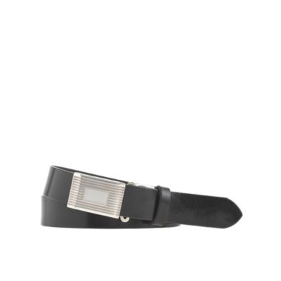 Classic leather plaque belt