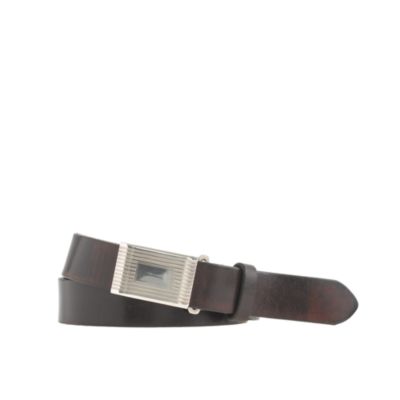 Classic leather plaque belt