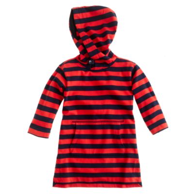 Girls' stripe hooded tunic