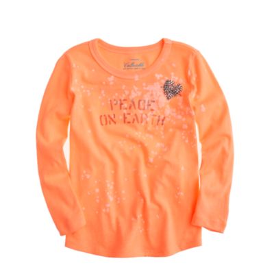 Girls' peace tee