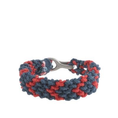 Braided rope bracelet in arrow stripe