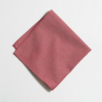 Factory red chambray pocket square