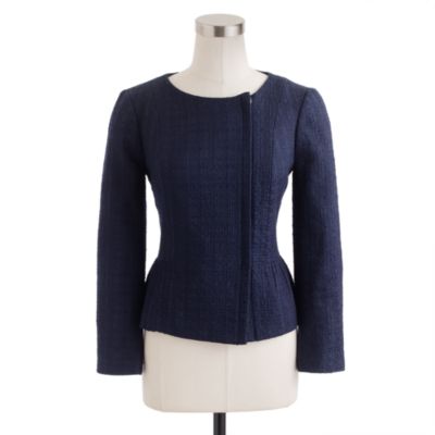 Peplum jacket in tonal tweed