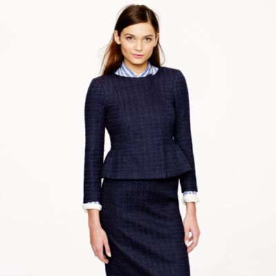 Peplum jacket in tonal tweed