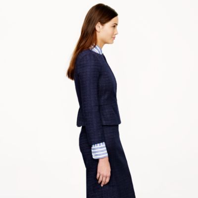 Peplum jacket in tonal tweed