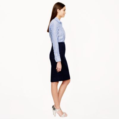 Pencil skirt in tonal tweed