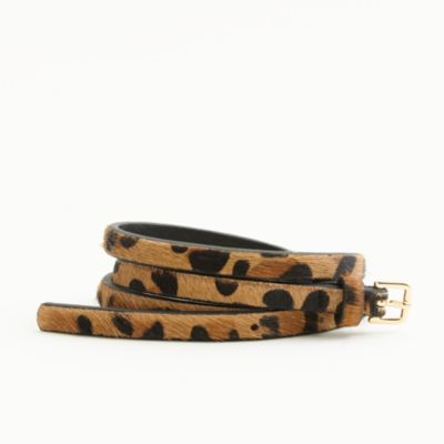 Factory skinny calf hair belt