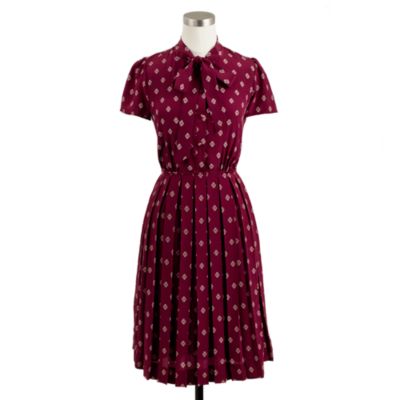 Mini medallion tie-neck dress