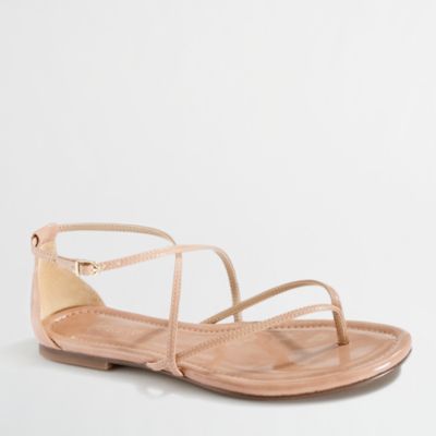 Factory strappy patent sandals