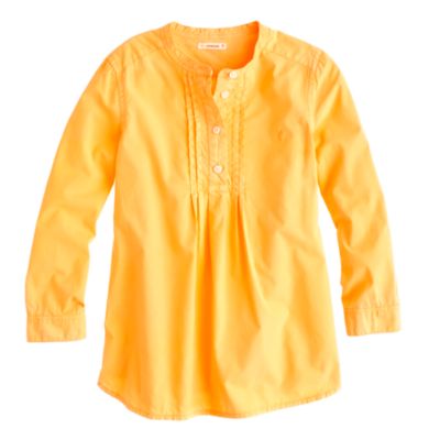 Girls' pleated bib tunic in neon