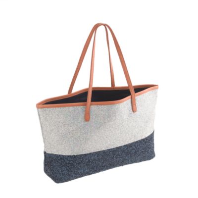 Girls' glitter tote bag in colorblock