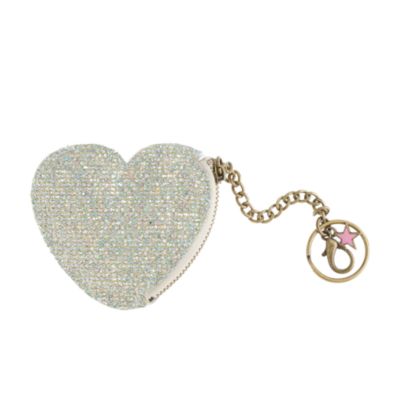 Girls' glitter heart coin purse