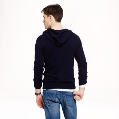 Cotton-cashmere zip hoodie