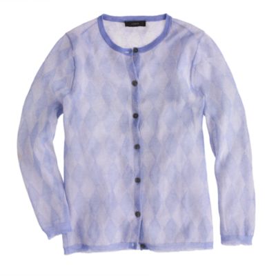 Collection argyle gauze cardigan
