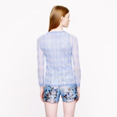 Collection argyle gauze cardigan