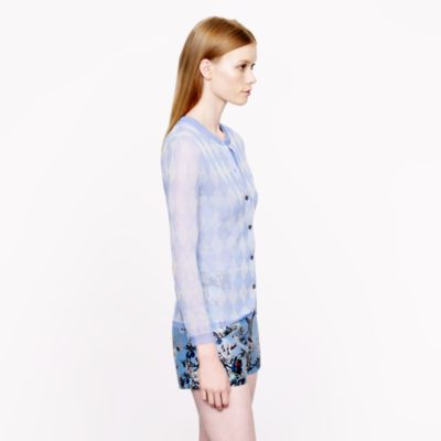 Collection argyle gauze cardigan