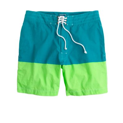 7" board shorts in colorblock