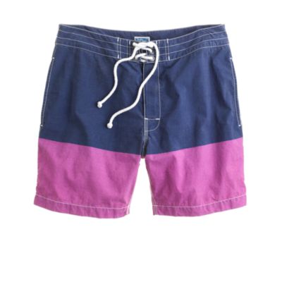 7" board shorts in colorblock